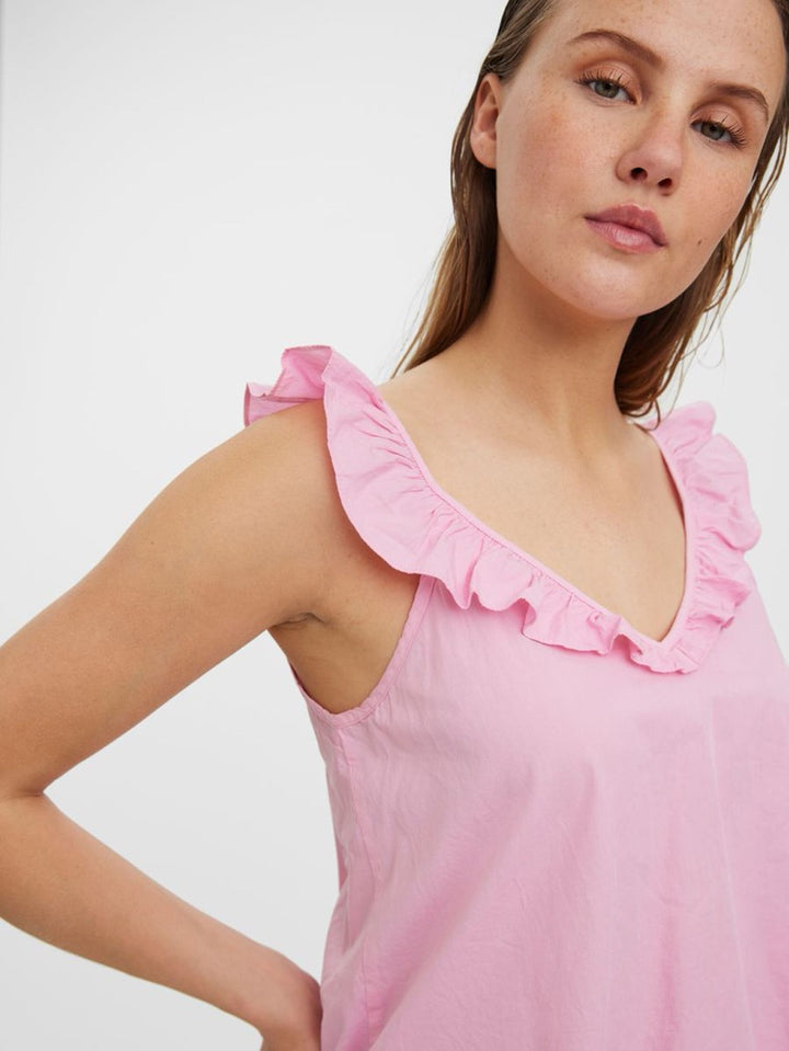 Vmkelly C Strap Top Wvn Vip - Roze