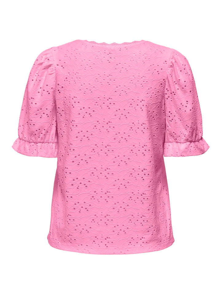 Onlnew Smilla S/s Puff Top Pri Cs J - Roze