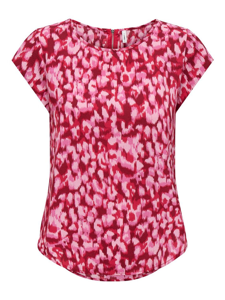 Onlvic S/s Aop Top Noos Ptm - Roze Dessin