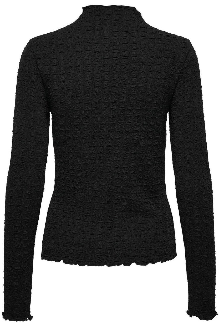 Onlgerda L/s Mock Neck Top Jrs - Zwart