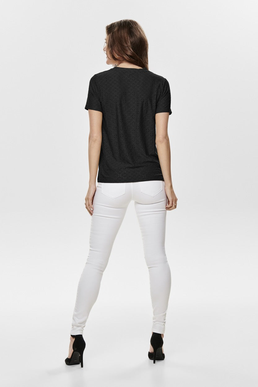 Jdycathinka S/s Tag Top Jrs Noos - Zwart