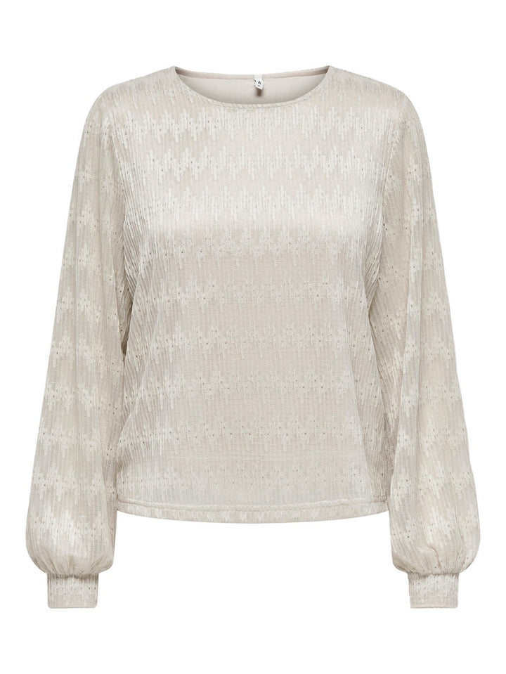 Onlmaddy L/s Lace Top Jrs - Beige