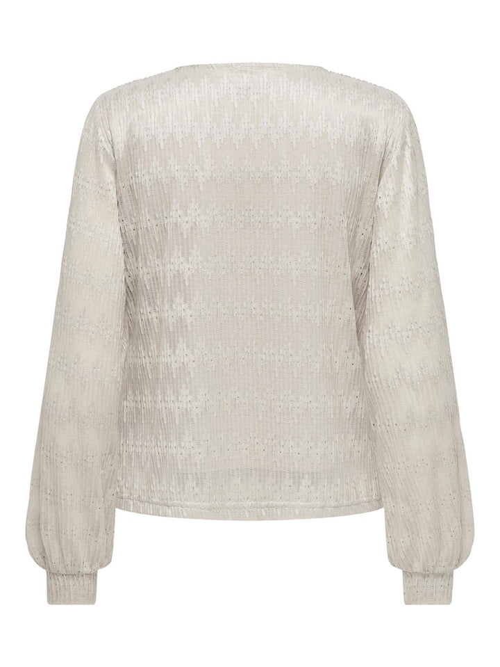 Onlmaddy L/s Lace Top Jrs - Beige