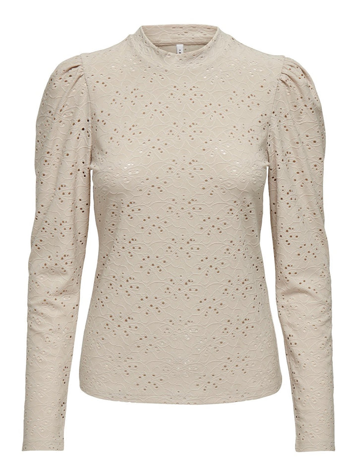 Onlsmilla L/s Puff Top Jrs - Beige