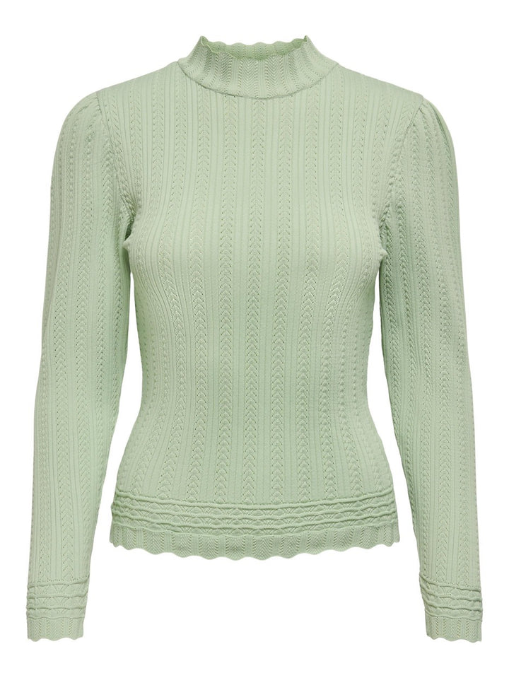 Onlsandy Ls Struc Puff Highneck Cc Knt - Mint