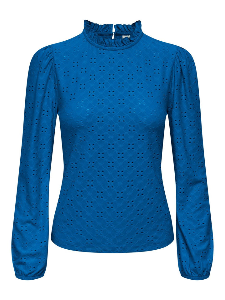 Jdycathinka L/s Frill Top Jrs - Blauw