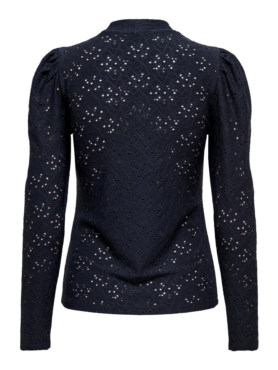 Onlsmilla L/s Puff Top Jrs - Navy