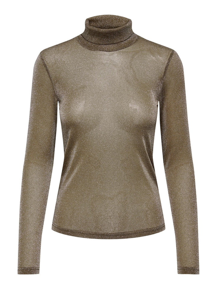 Onlamera Glitter L/s Rollneck Jrs - Bruin Dessin