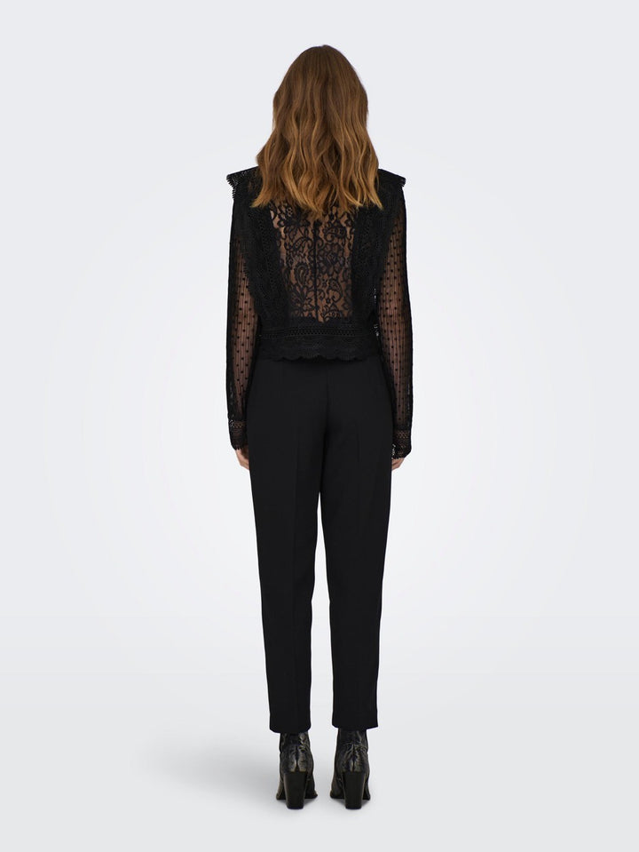 Onleliana Karo Ls Lace Top Wvn - Zwart