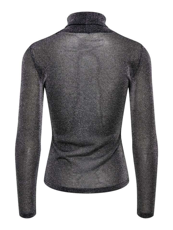 Onlamera Glitter L/s Rollneck Jrs - Zwart Dessin