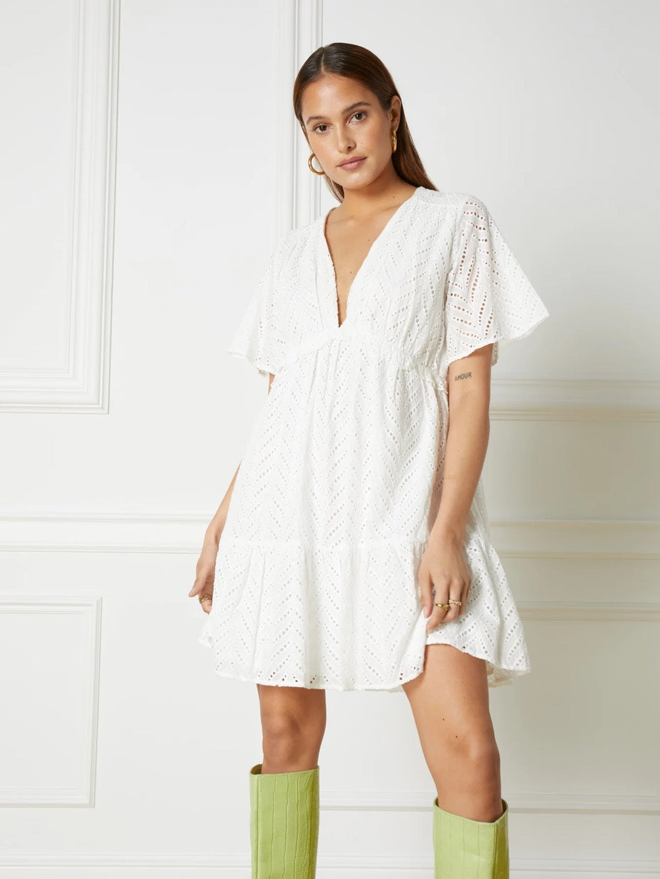 Noor Ladies Woven A Line Dress - Off-white