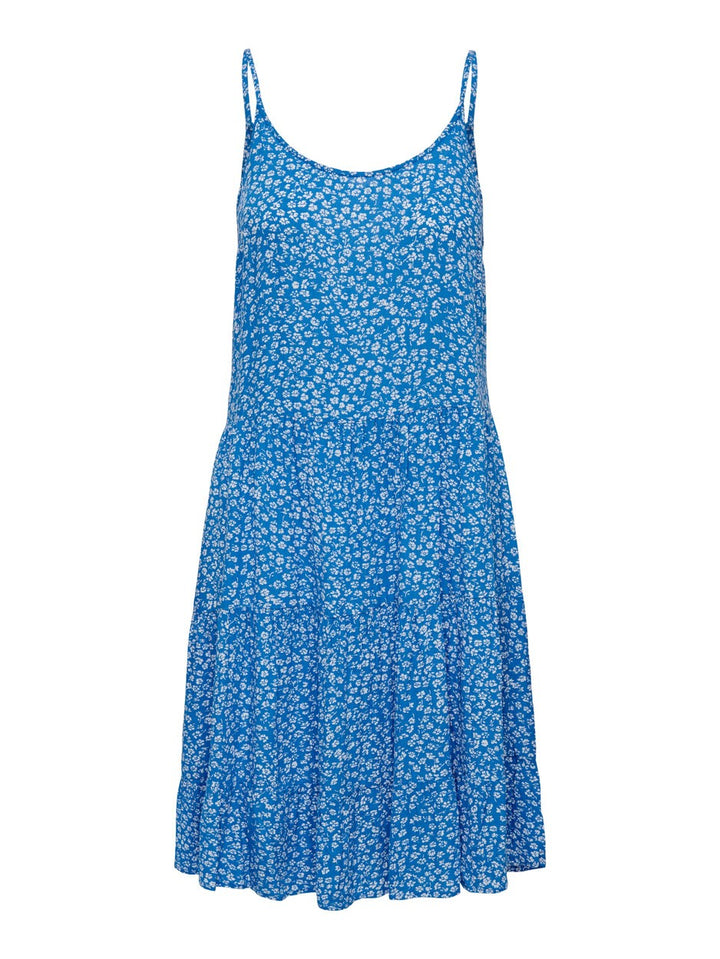 Onlmaj Life S/l Aop Short Dress Wvn - Blauw Dessin