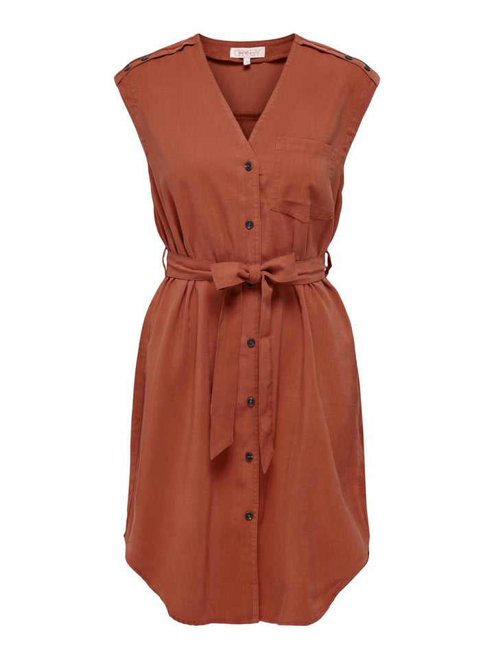 Onlaris Life S/l Short Belt Dress P - Roest