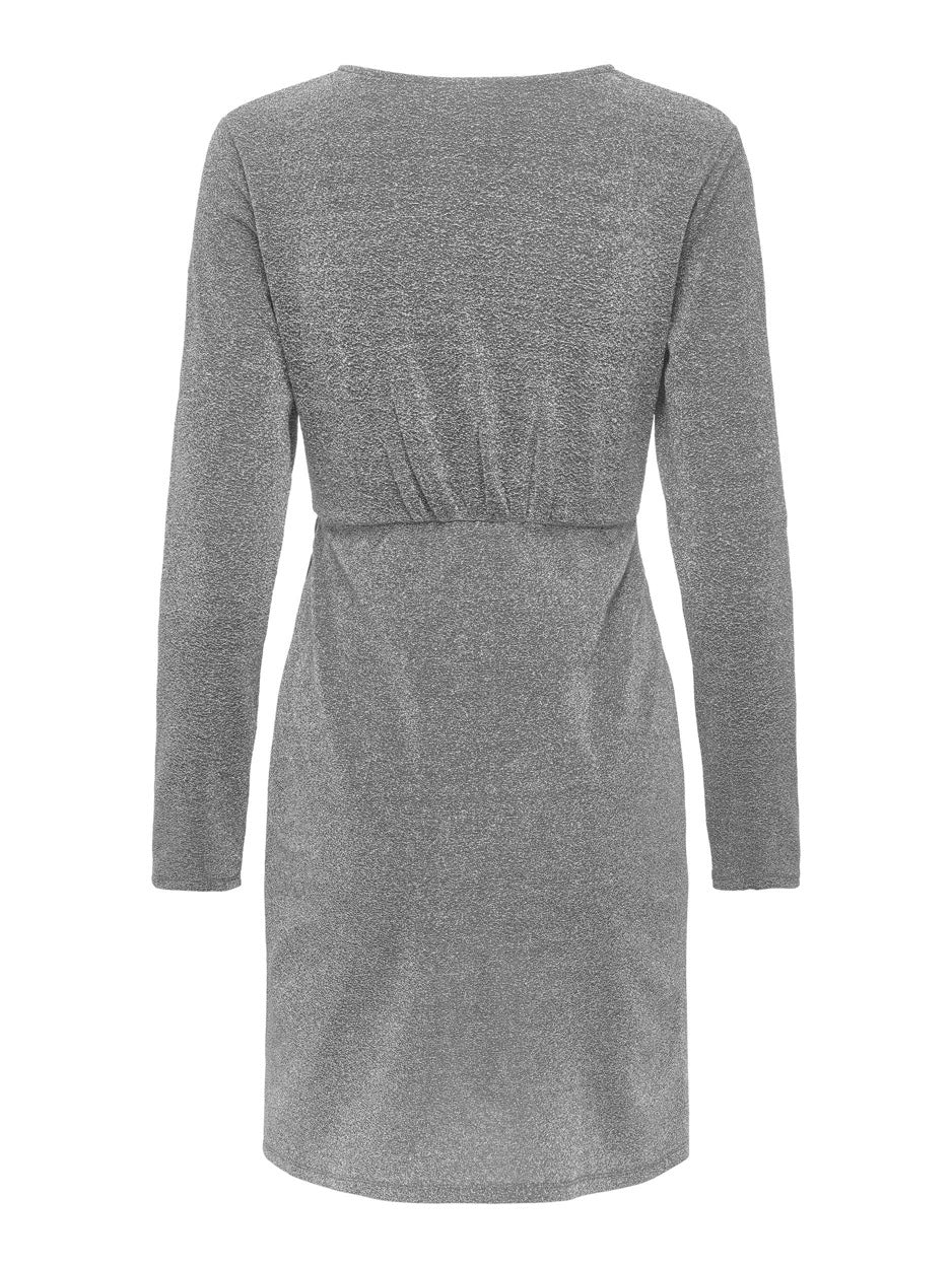 Onlaurora Ls Dress Wvn - Zilverkleurig
