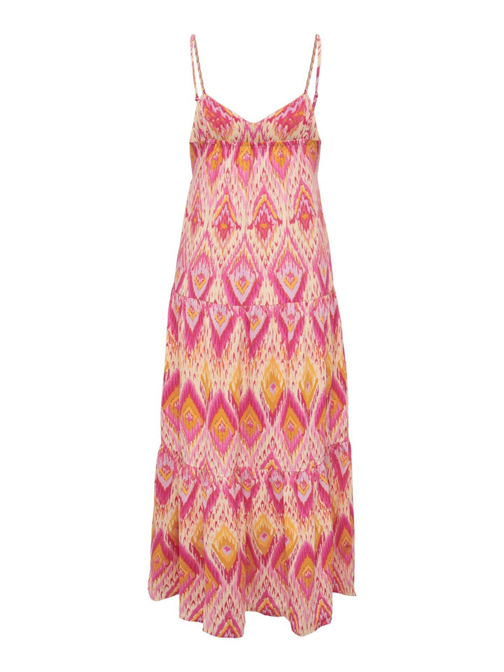 Onlalma Life Vis Strap Long Dress - Roze Dessin
