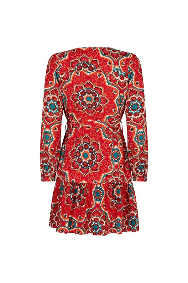 Dress Elara - Rood Dessin