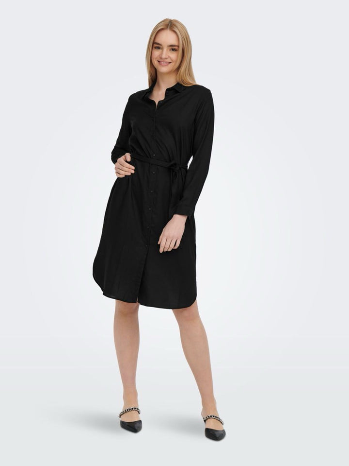 Onlmulba Life Ls Shirt Dress - Zwart