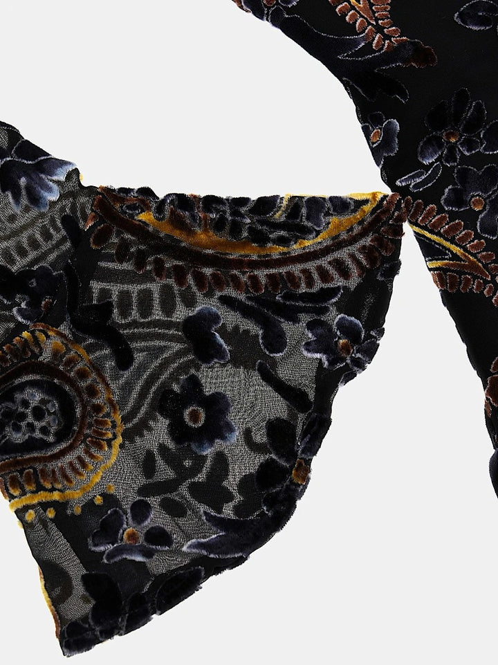 Marina Paisley Dress - Zwart Dessin