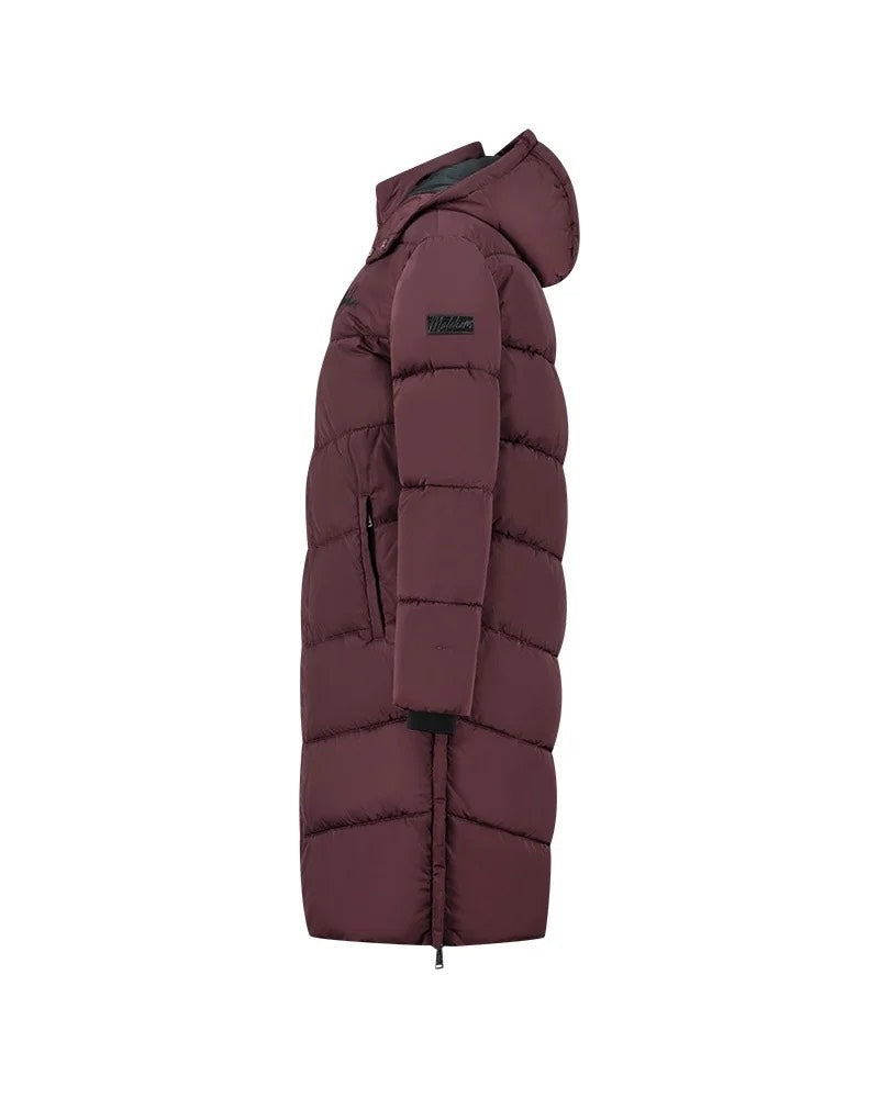 Diagonal Brand Coat - Bordeaux