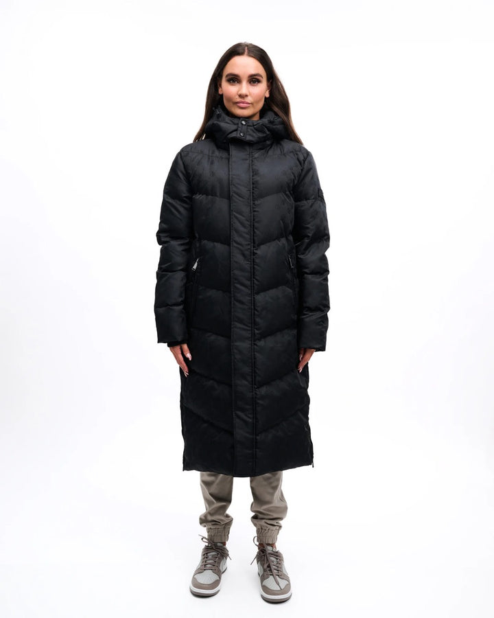 Monogram Brand Coat - Zwart