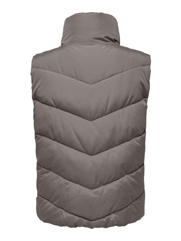 Jdyfinno Short Padded Waistcoat Otw - Taupe